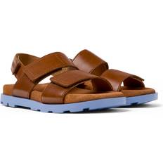 Brown Sandals Camper Brutus Sandal Sandals for Girls Brown, 12.5, Smooth leather