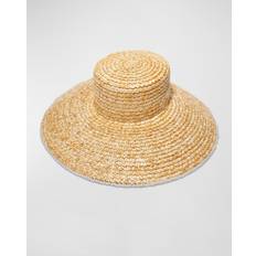 Natural - Women Hats Lele Sadoughi Pearl Edge Straw Hat - Natural