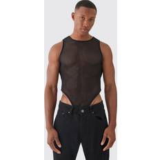 Herren Bodys boohooMAN Full Mesh Bodysuit - Black