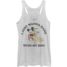 Clothing Fifth Sun Juniors' Disney's Mickey Mouse & Pluto Hang My Dog Tank Top