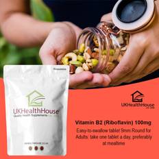 UKHealthhouse Strong Vitamin B2 Riboflavin 100mg Nails