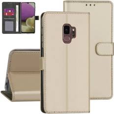 Skal-man Plånboksfodral Samsung Galaxy S9 Guldfärgad med Ställ