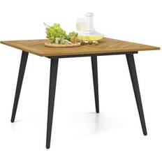 Garden Table Costway 4-Person Acacia