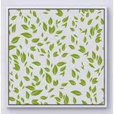 Green Framed Art Warren Reed Green Leaves Canvas Off White Framed Art