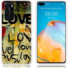 Huawei Mobiltillbehör Huawei Deco P40 skal Kärleksmönster