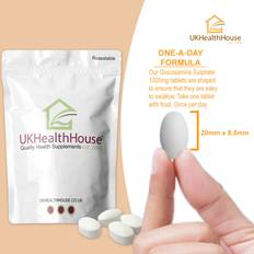 UKHealthhouse Glucosamine Sulphate 2KCl 1000mg with Vitamin C 12mg
