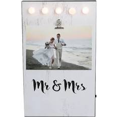 Wall Decorations Christmas Central LED Lighted Mr & Mrs Picture with Clip Photo Frame