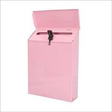 Pink Letterboxes & Posts Veneka Wall-Mounted Mailbox Lockable Mailbox Wall Collection Box