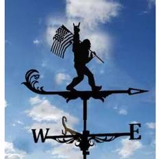 YETP Star and flag Metal Weathervane,Witch Iron Weather Vane,Sea Rover