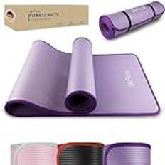 DH FitLife DH FitLife Träningsmatta, fitnessmatta, sportmatta, 183 x 61 x 1 cm, gymnastikmatta, extra rivbeständig, yogamatta, halkfri och tjock, träningsmatta lila
