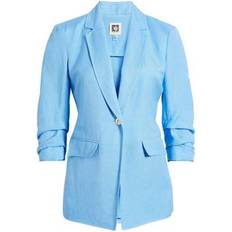 Linen Blazers Anne Klein Gathered Sleeve Blend Blazer