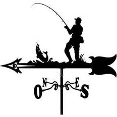 Garden & Outdoor Environment YETP Star fishing Metal Weathervane,Witch Iron Weather Vane,Sea