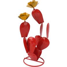 Garden & Outdoor Environment Xusheng Metal Prickly Pear Cactus with Flowers Iron Rustic Cactus Desert