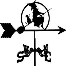 Garden & Outdoor Environment YETP Star Witch 3 Metal Weathervane,Witch Iron Weather Vane,Sea