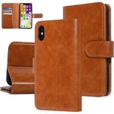 Uniq Plånboksfodral iPhone X iPhone Xs Cognac 9 Kortfack