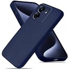 MOJIA Silicone Case for Xiaomi Redmi 13C Poco C65, Ultra Slim Soft Liquid Silicone Shockproof [Anti-oil and anti-fingerprint] Phone Case Cover with Anti-Scratch Microfiber Lining. Midnight Blue