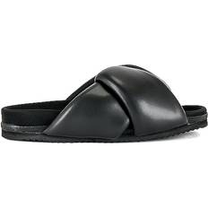 Pelle Sintetica Ciabatte R0AM Foldy Puffy Slide - Black