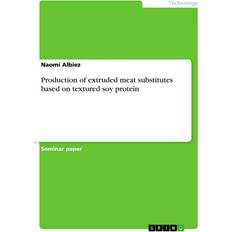 Production of extruded meat substitutes based on textured soy protein