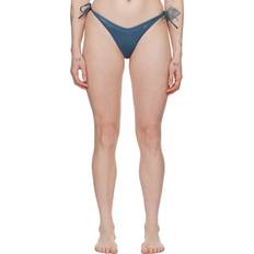 XXS Bikinis Palm Angels Blue Metallic Bikini Bottom Blue Indigo