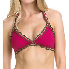 Red Bikini Tops Becca Women's Medina Halter Bikini Swim Top in Red 943187 HerRoom.com