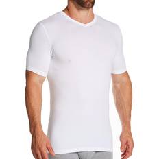 Pureness V-neck Stretch-woven T-shirt - White