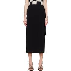 Max Mara Clothing Max Mara Black Beato Midi Skirt Black L-XL