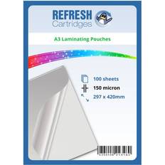 Transparent Lamination Films Refresh Cartridges Refresh Cartridges Glossy Laminating Pouches A3