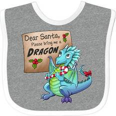 Red Pacifiers & Teething Toys Inktastic Dear Santa Please Bring Me a Dragon Baby Bib