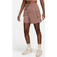 Purple - Women Shorts Nike Women's Sportswear Essential Woven High-Rise Shorts in Purple, DM6247-208