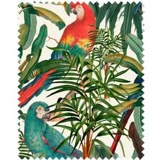 Textiles Mind the Gap Parrots of Brasil Linen Linear Metre Fabrics