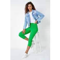 Polyamide Jeans Roman Cropped Stretch Denim Jegging in Bright Green