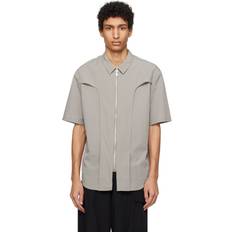 Nylon Hemden Han Kjøbenhavn Han Kjobenhavn Gray Zip Shirt MIST GREY IT