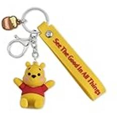 Gula Nyckelringar Disney Nalle Puh gul 3D berlock nyckelring GH00327YL.PH, gUL, En storlek, Retro