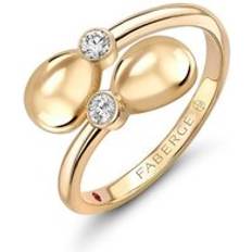 Faberge Essence 18ct Yellow Gold Diamond Crossover Ring