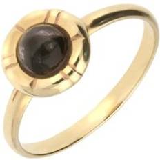 Or Bagues C. W. Sellors 9ct Gold Blue John Stone In Ridged Circle Ring Gold