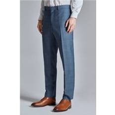 Ted Baker Byxor & Shorts Ted Baker Alder Blue Check Men's Trousers Blue 32R