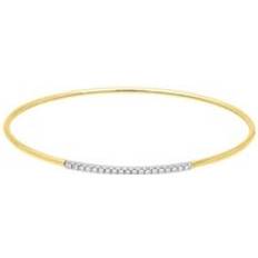Bloch 18ct Yellow Gold 0.18ct Diamond Bangle