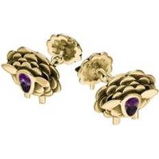 Uomo Gemelli per polsini C. W. Sellors 9ct Gold Blue John Sheep Chain Link Cufflinks