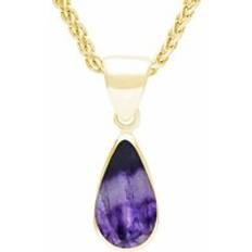 Jewellery C. W. Sellors 9ct Gold Blue John Dinky Pear Necklace Gold