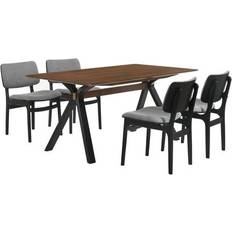 Furniture Armen Living Laredo and Lima 5 Dining Set