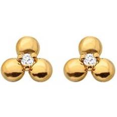 Hot Diamonds Orecchini Hot Diamonds x Jac Jossa Gold Plated Sterling Silver Petal Stud Earrings