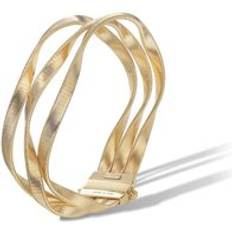 Marco Bicego Marrakech Supreme 18ct Yellow Gold Three Row Bracelet Option1 Value Yellow Gold