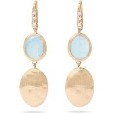 Marco Bicego Siviglia 18ct Yellow Gold Aquamarine Diamond Drop Earrings
