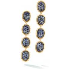 Yellow Earrings Marco Bicego Lunaria Alta 18ct Yellow Gold Sapphire Drop Earrings Yellow Gold