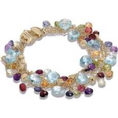 Amethyst Bracelets Marco Bicego Paradise 18ct Yellow Gold Multicolour Gemstone Multi Strand Bracelet