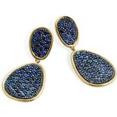 Yellow Earrings Marco Bicego Lunaria Alta 18ct Yellow Gold Sapphire Drop Earrings Yellow Gold