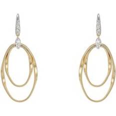 Marco Bicego Marrakech Onde 18ct Yellow Gold Diamond Drop Hook Earrings