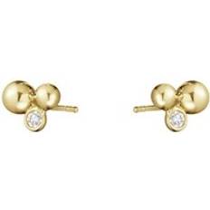 Georg Jensen Oro Orecchini Georg Jensen Moonlight Grapes 18ct Yellow Gold Diamond Stud Earrings