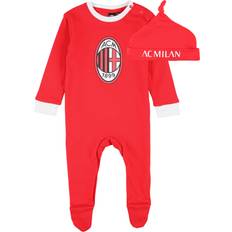 Kinderbekleidung AC Milan Sleepsuit & Hat Red Baby