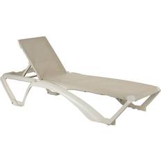 White Sun Beds Resol Marina 4 Position Sun Loungers Pack of 2